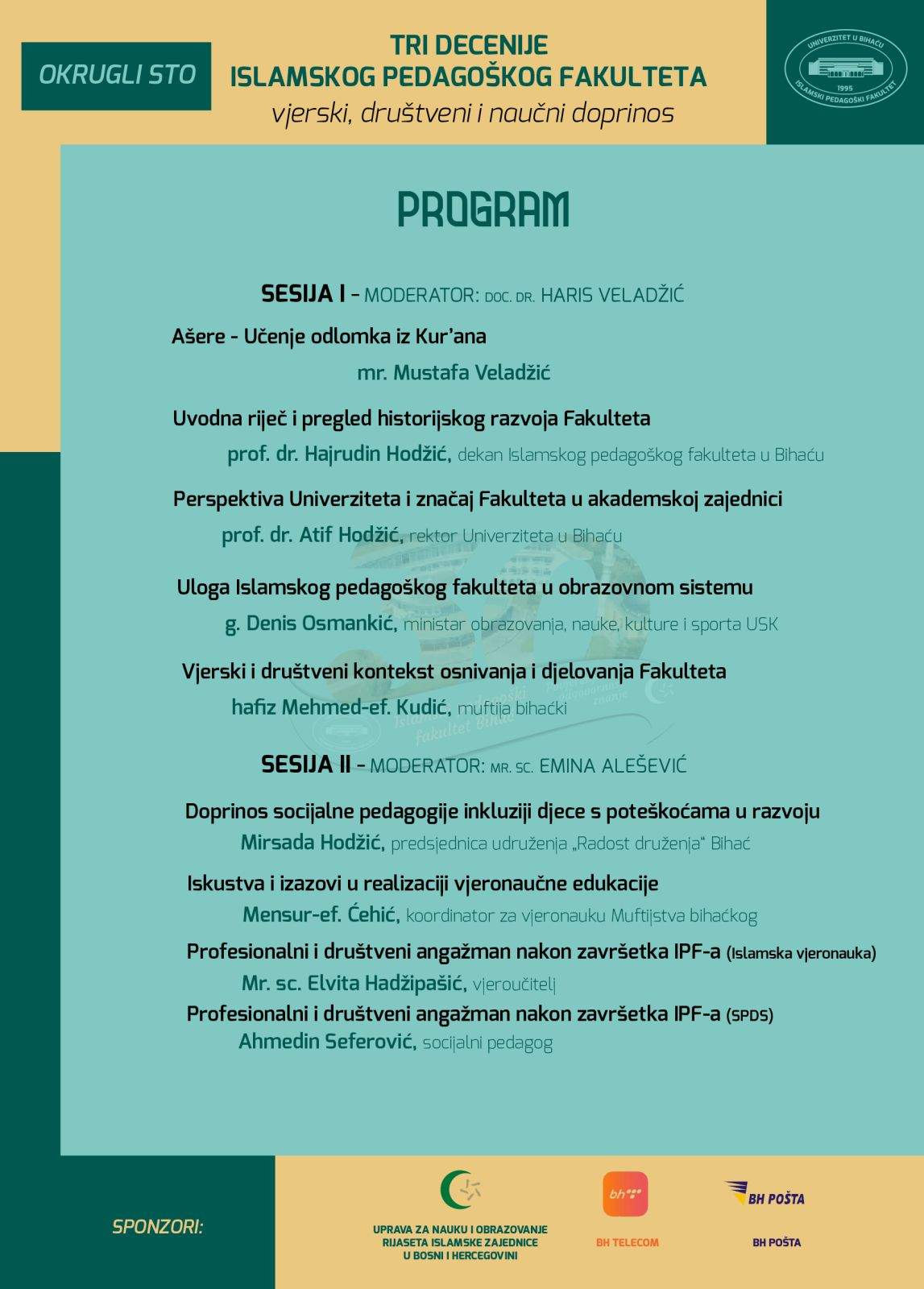 Okrugli sto o tri decenije rada Islamskog pedagoškog fakulteta u Bihaću.jpg - U sriijedu okrugli sto o tri decenije rada Islamskog pedago&scaron;kog fakulteta u Bihaću